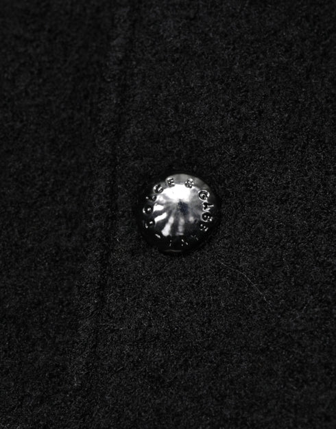 Dolce & Gabbana Black Wool Logo Plaque Bomber Jacket
